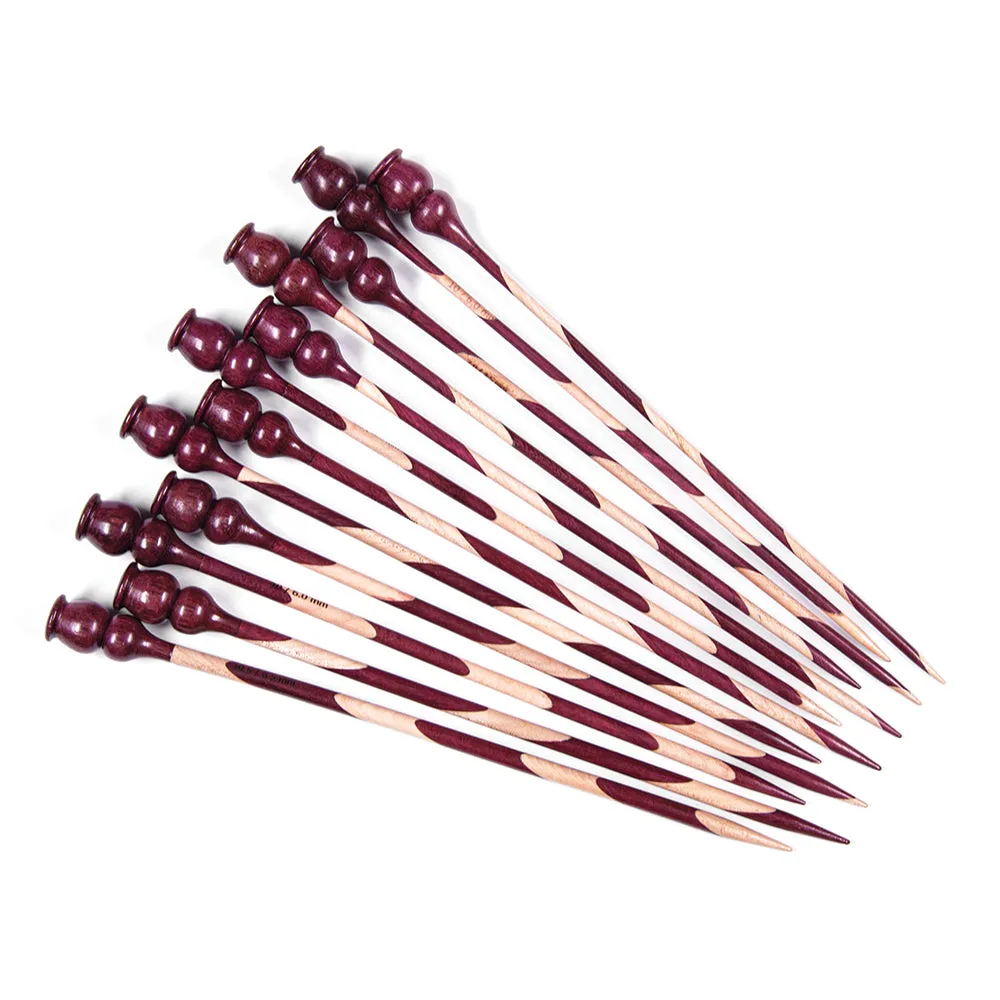 10" Maple Wood & Purple Heart Single Point Needles