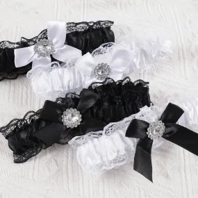 1Pcs Sexy Bride To Be Bow Leg Ring Lace Garter Belt Leg Circle Ring Bridal Shower Wear Hen Bachelorette Party Wedding Decoration