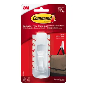 3M Command White Large Size Hook 2 Kg 1 Hook/2 Strip