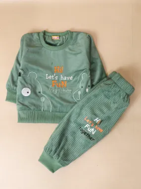 3Mth - 9Mth Fun Green Shade Baba Suit For Newborns AJ NBS135