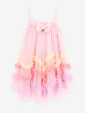 Angels Face Girls Zigzag Tulle Dress in Pink