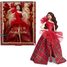 Barbie 2024 Holiday Barbie Dolls, Seasonal Collector Gift, Barbie Signature, Plaid Gown With Red Bow