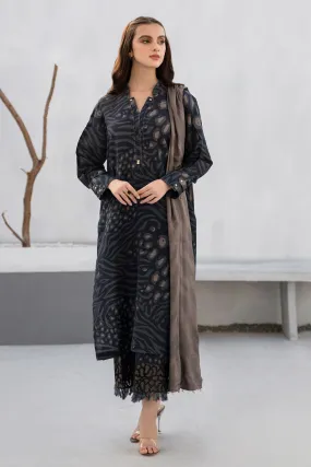 BAROQUE - 3PC KARANDI PRINTED SHIRT WITH KARANDI PRINTED DUAPTTA AND TROUSER - HZG1377