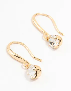 Basic Gold Bohemia Czech Crystal Drop Earrings