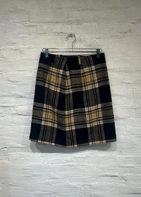 Beige Plaid Skirt - Vintage/ Used