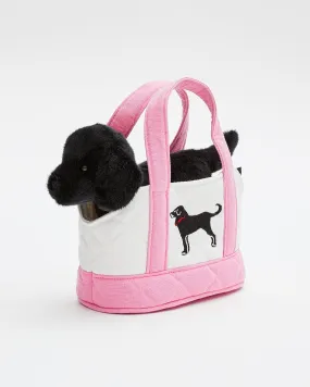 Black Dog Puppy in a Tote