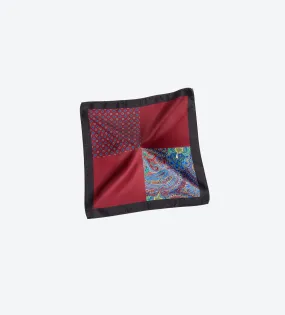 Black-Maroon Pocket Square