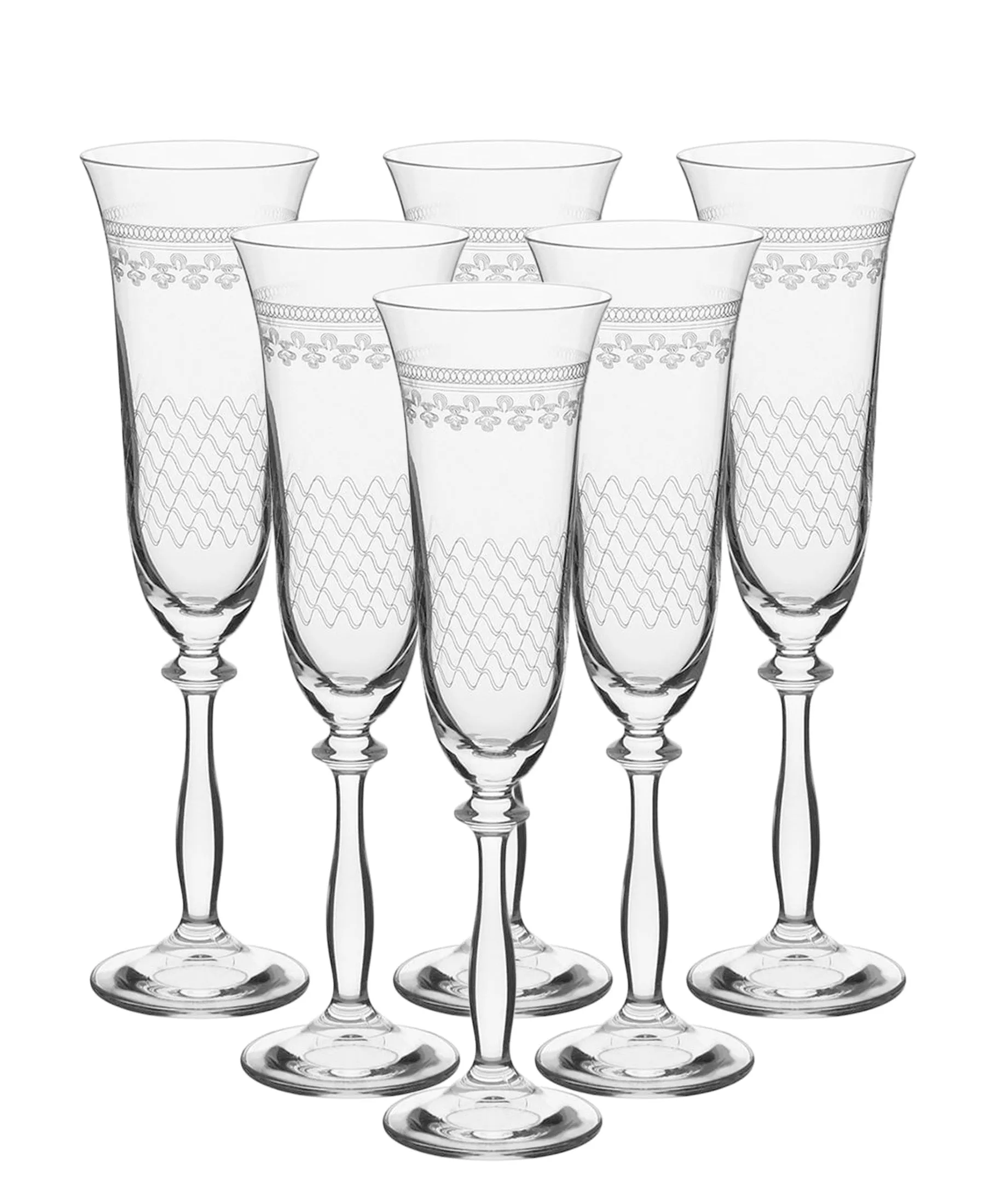 Bohemia Royal 6 Piece 190ml Flute Glass - Clear