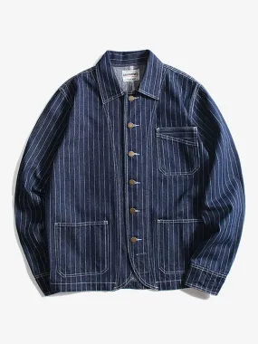 Casual American Style Wabash Denim Work Jacket