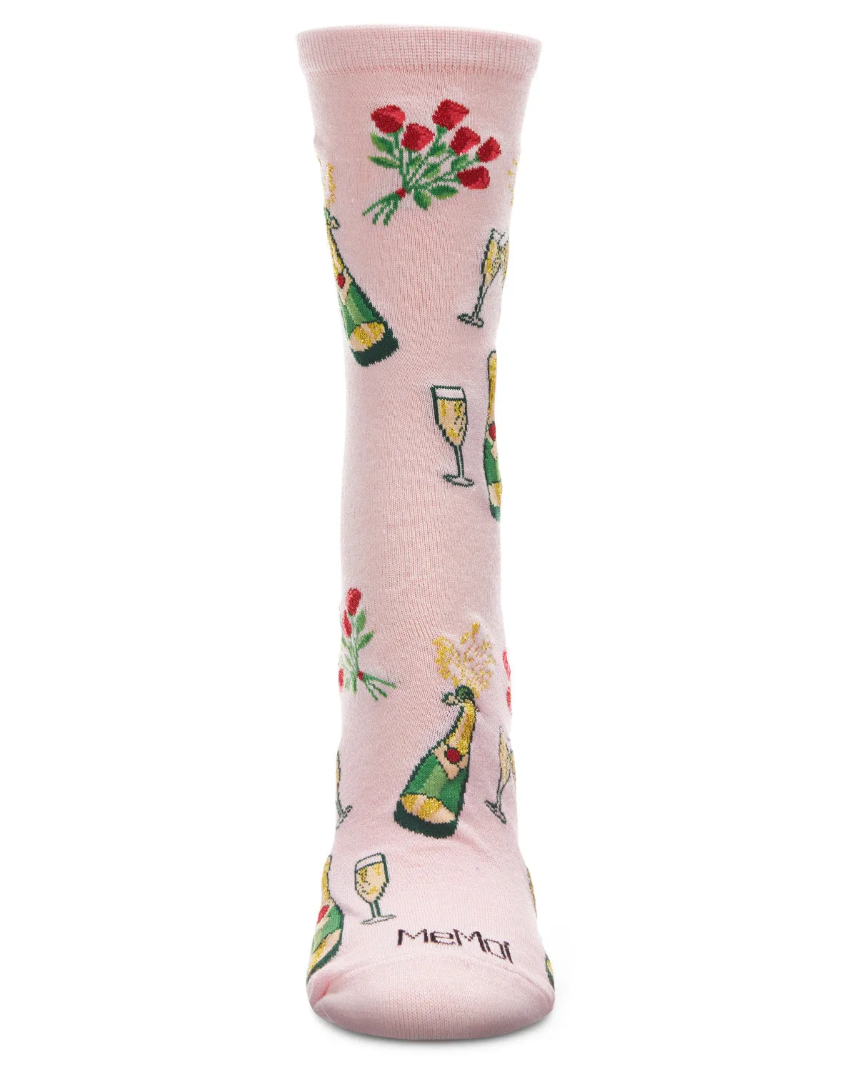 Champagne Celebration Bamboo Blend Crew Socks