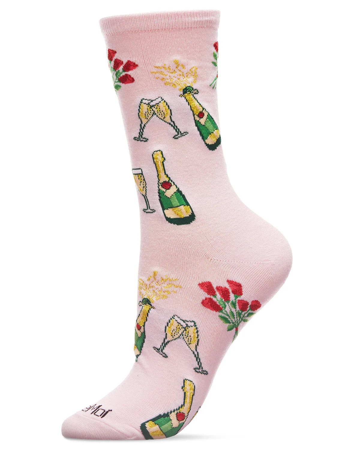 Champagne Celebration Bamboo Blend Crew Socks