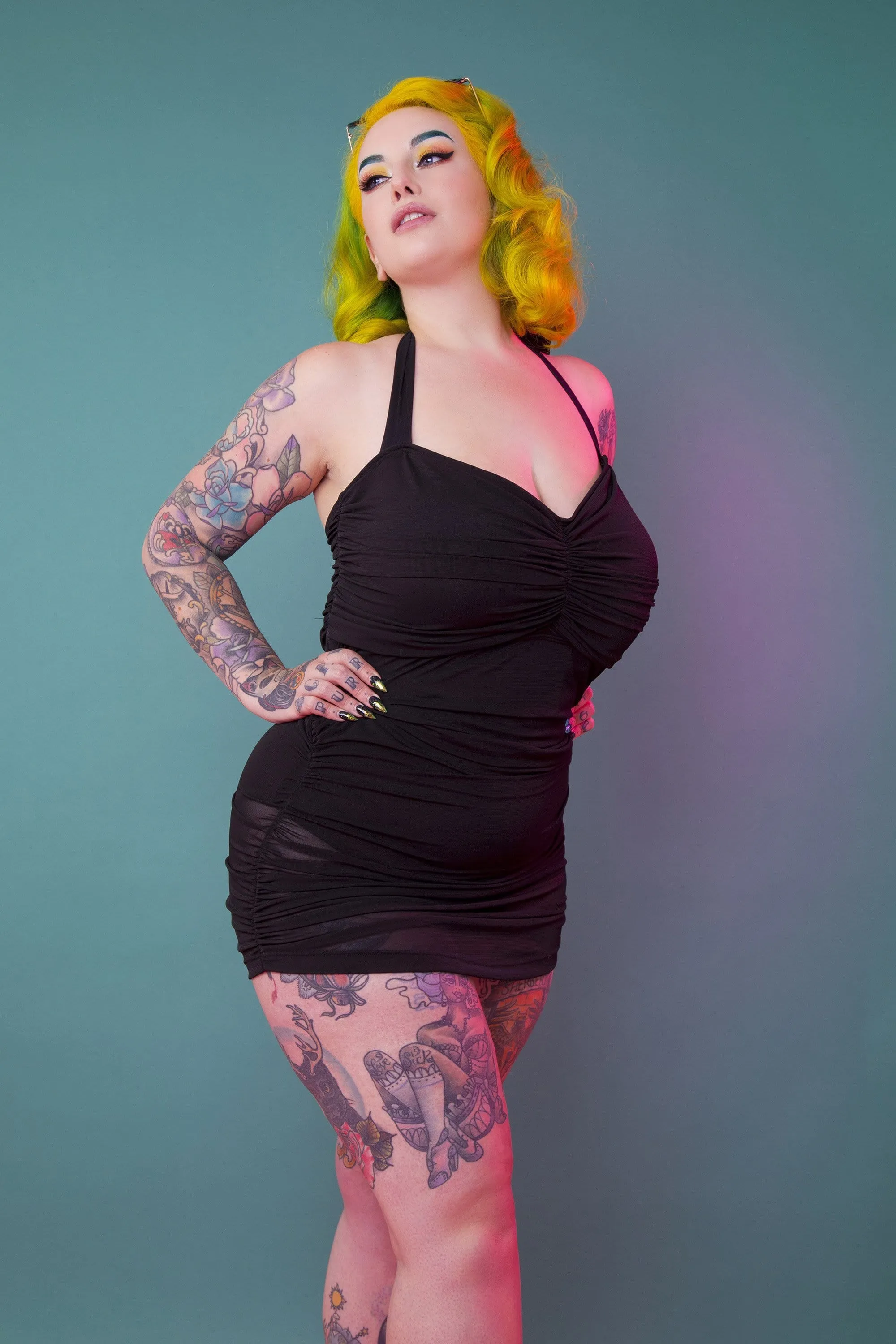 Collectif Mesh Overlay skirted swimsuit