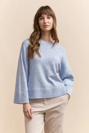 Crew neck cropped sweater