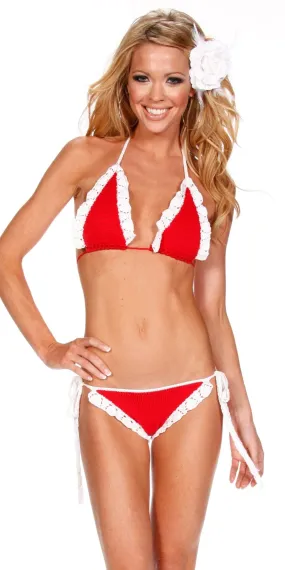 Crochet Pin Up Bikini Red