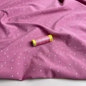 Danish Design - Pink Snow Dots Cotton Jersey Fabric