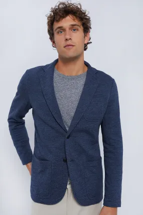 Deep Navy Inlet Knit Blazer