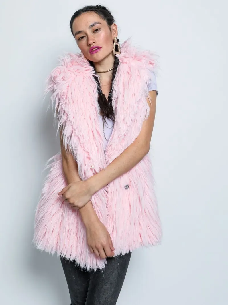 Flamingo Faux Fur Vest