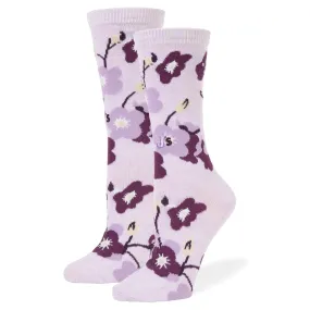 Lavender Floral Crew Socks