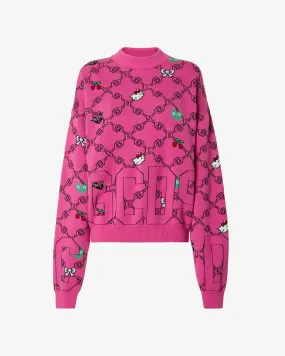 Maglione Girocollo Hello Kitty In Jacquard