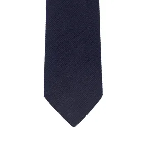 Navy textured wool tie