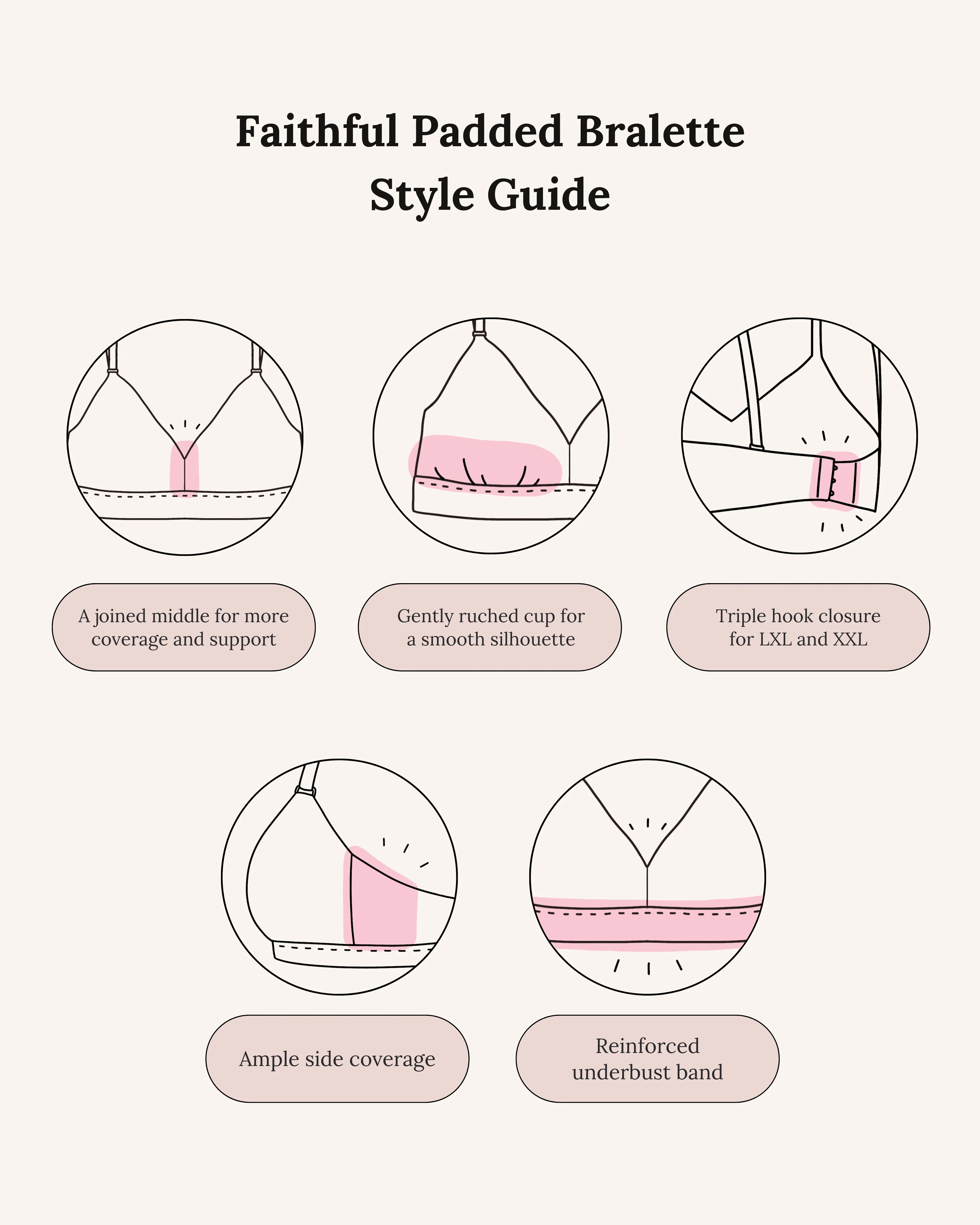 nursing - elevated basics faithful padded bralette in #14