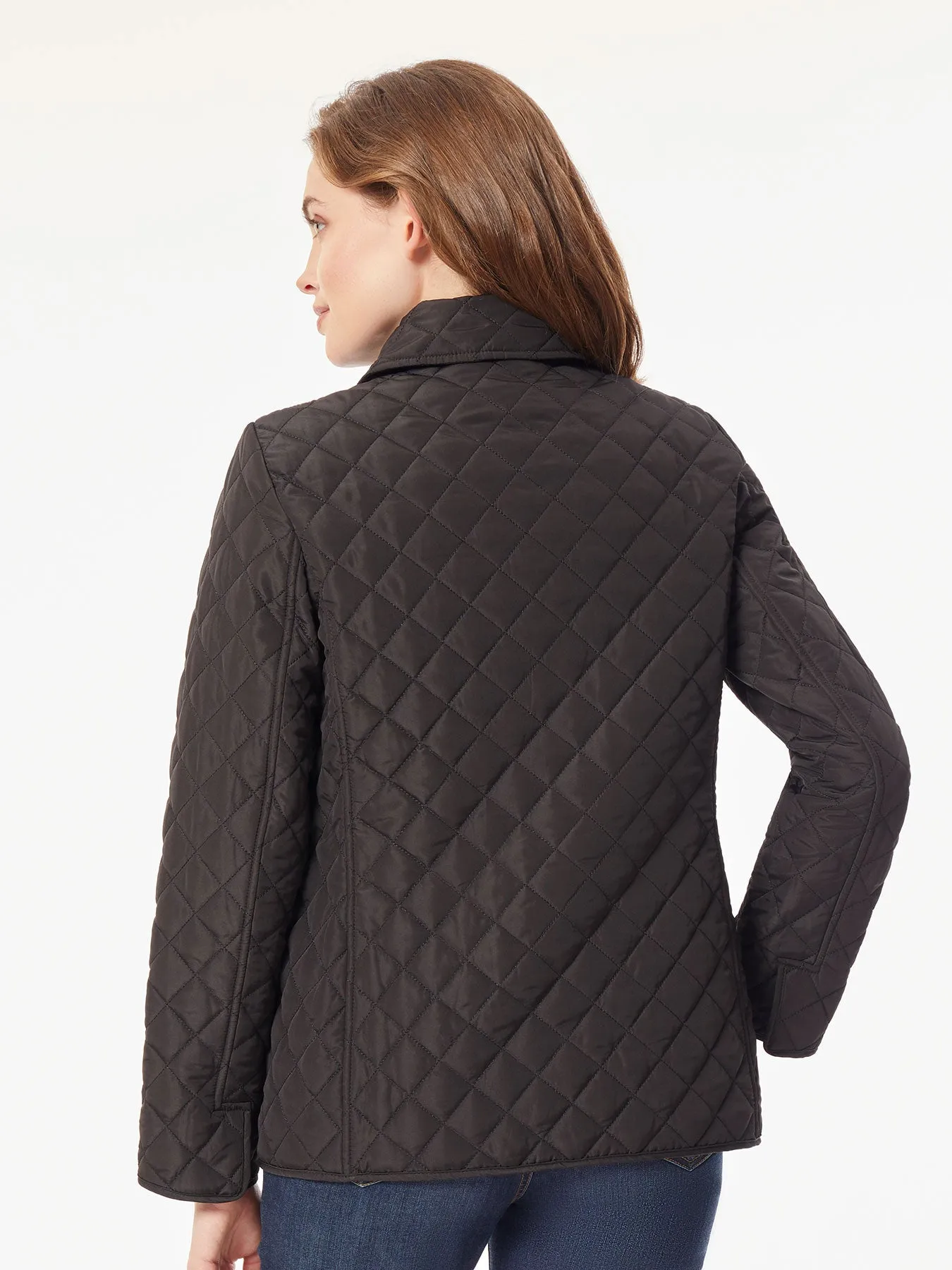 Petite Five-Button Quilted Jacket