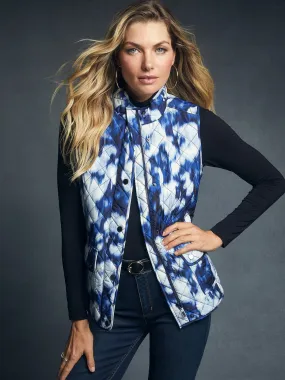 Plus Printed Quilted Puffer Vest