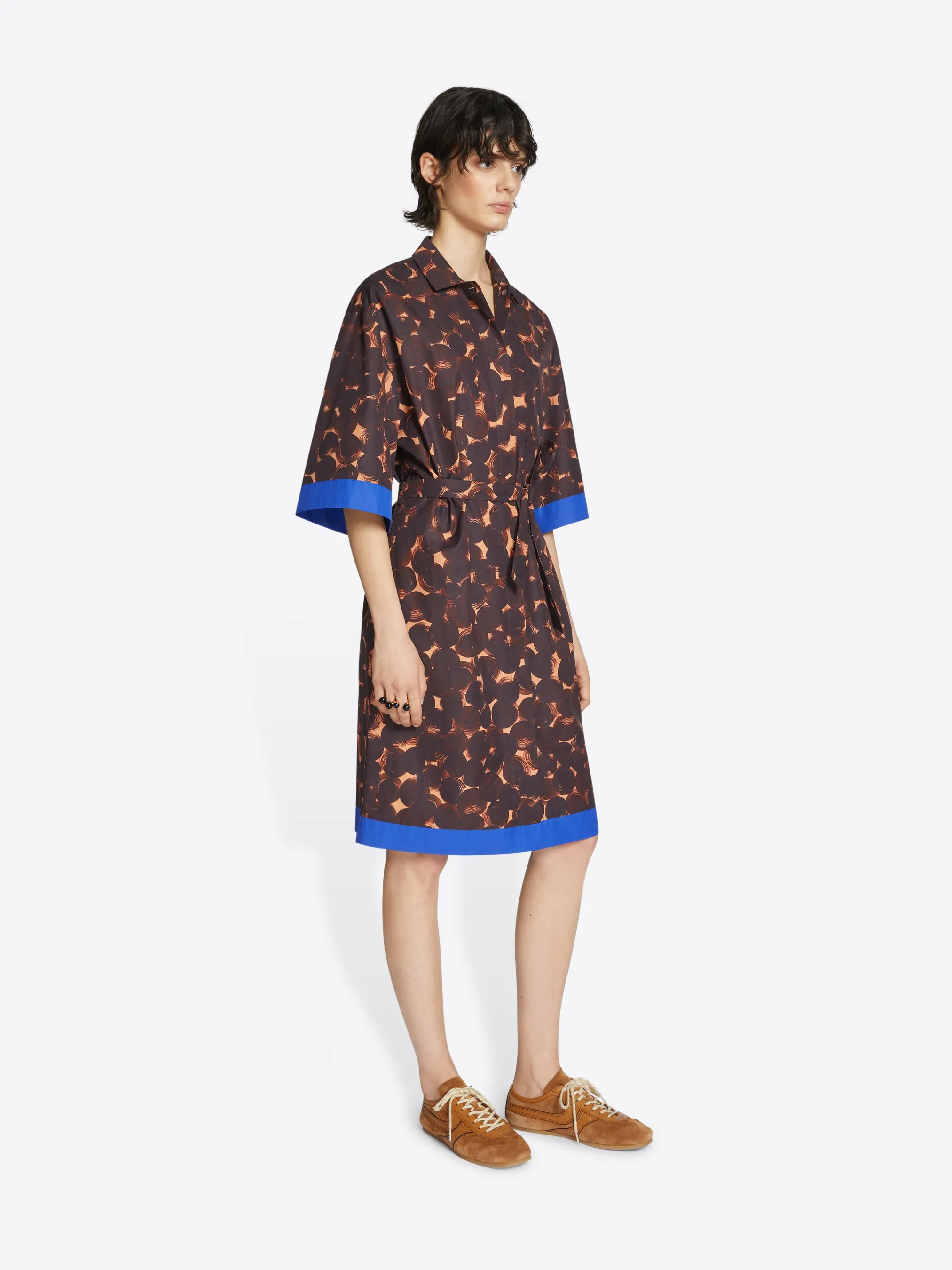 Printed shirt dress