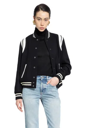 SAINT LAURENT WOMAN BLACK&WHITE JACKETS