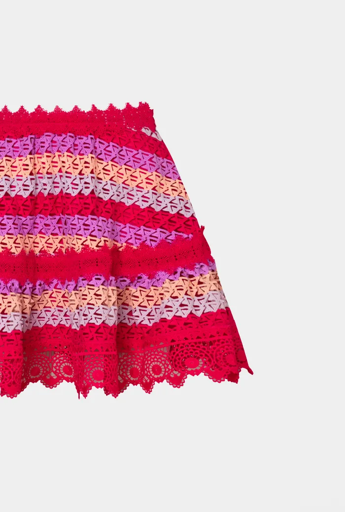 SOLEDAD MINI SKIRT RASPBERRY