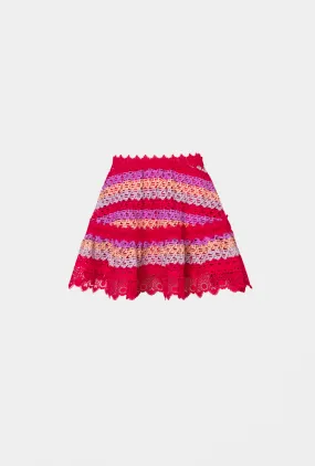 SOLEDAD MINI SKIRT RASPBERRY