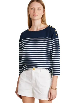 STRIPED JAMESTOWN BOATNECK TEE