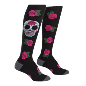 Sugar Skull Knee Socks