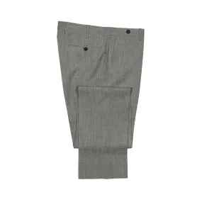 Taupe wool/silk/linen trousers